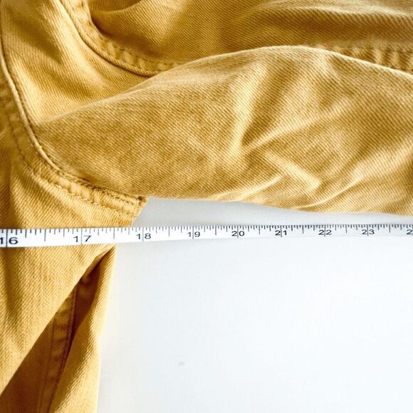 Pilcro and the Letterpress Womens Denim Jacket Cropped Mustard Yellow Medium - Picture 5 of 7
